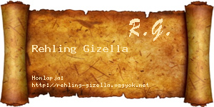 Rehling Gizella névjegykártya